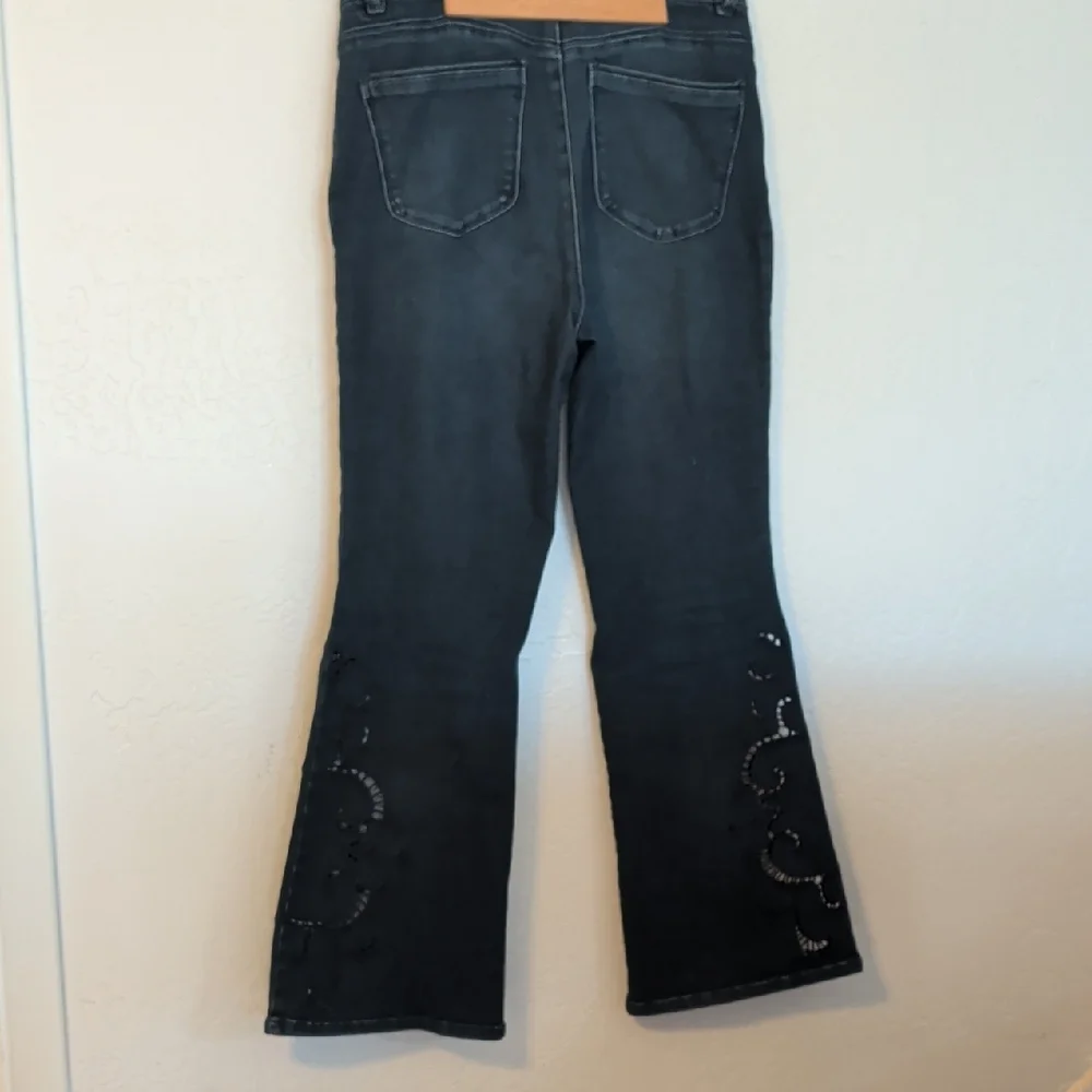 Absolution Out There Flare Die Cut High Rise Jeans - indigo sz 12 - Picture 5 of 7